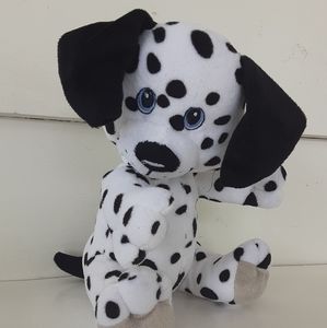 Cute Dalmatian Plush Dog with blue eyes